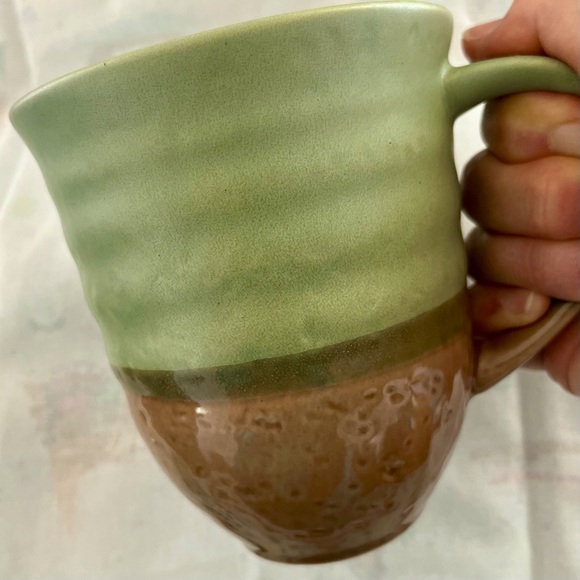 Large Coffee Mug Pottery Style Ribbed World Market - Picture 1 of 9
